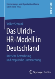 Das Ulrich-HR-Modell in Deutschland : Kritische Betrachtung und empirische Untersuchung