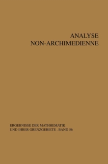 Analyse non-archimedienne