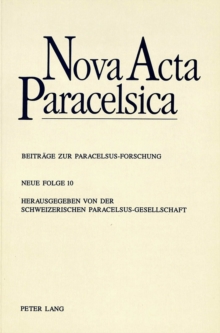 Nova ACTA Paracelsica : Band 10