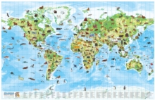 Children's Wall Map: World of Animals : Beautiful wall map ideal for a classroom or a bedroom