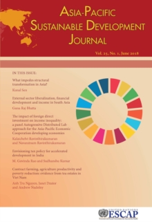 Asia-Pacific Sustainable Development Journal 2018, Issue No. 1