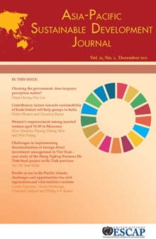Asia-Pacific Sustainable Development Journal 2019, Issue No. 2