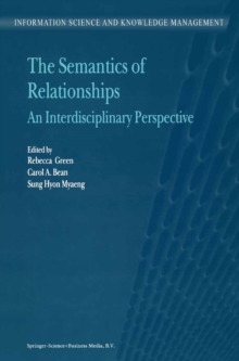 The Semantics of Relationships : An Interdisciplinary Perspective