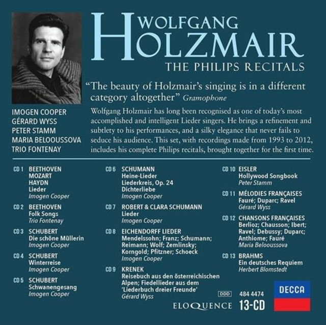 Wolfgang Holzmair: The Philips Recitals, CD / Box Set Cd