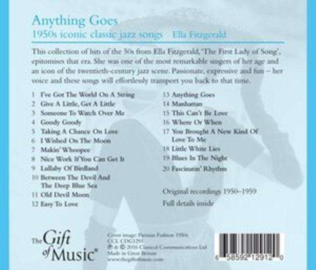 Anything Goes: 1950s Iconic Classic Jazz Songs, CD / Album Cd