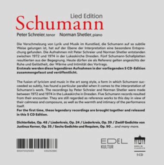 Peter Schreier/Norman Shetler: Schumann Lied Edition, CD / Box Set Cd