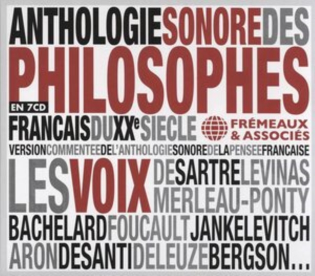 Anthologie Sonore Des Philosophes Français Du XXe Siècle, CD / Box Set Cd