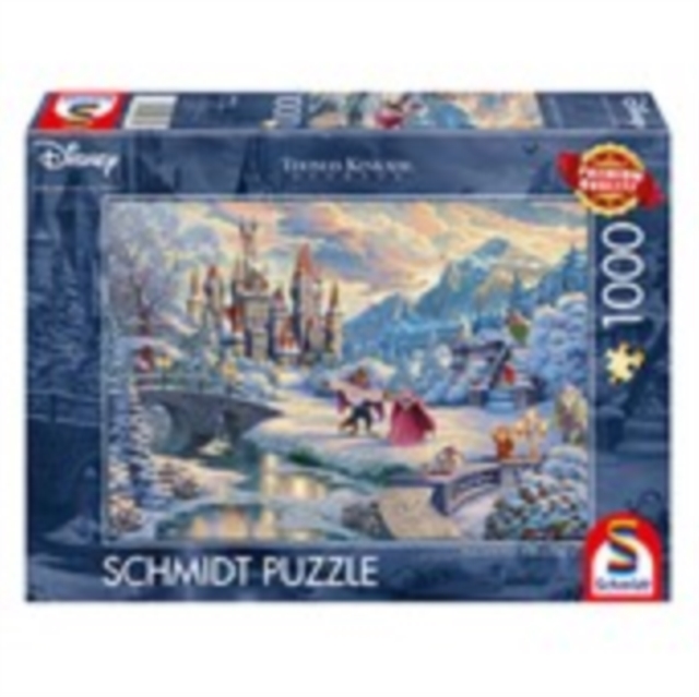 Disney Dreams Collection - Beauty and the Beast's Winter Enchantment by Thomas Kinkade 1000 Piece Schmidt Puzzle, Paperback Book