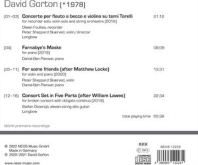 David Gorton: Farnabye's Maske, CD / Album Cd