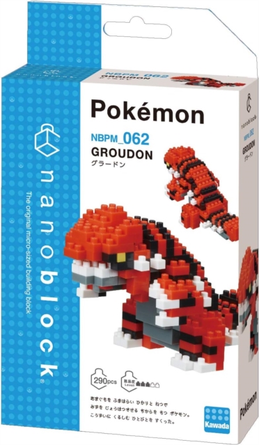 Nanoblock Pokemon Groudon, Paperback Book