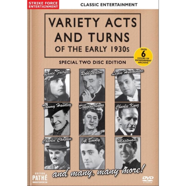 Variety Acts and Turns of the Early 1930s, DVD  DVD