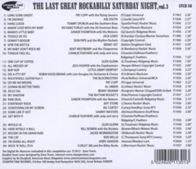 The Last Great Rockabilly Saturday Night, CD / Album Cd