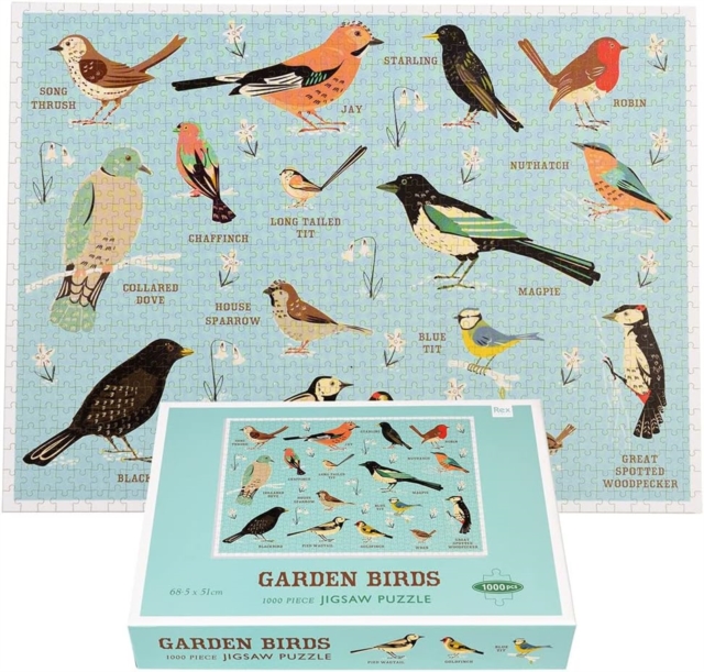 Jigsaw puzzle (1000 pieces) - Garden Birds, Paperback Book
