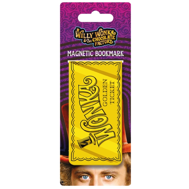 Willy Wonka & The Chocolate Factory (Golden Ticket) Magnetic Bookmark, Paperback Book