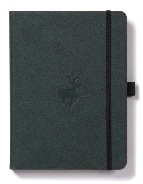 Dingbats A5+ Wildlife Green Deer Notebook - Plain, Paperback Book