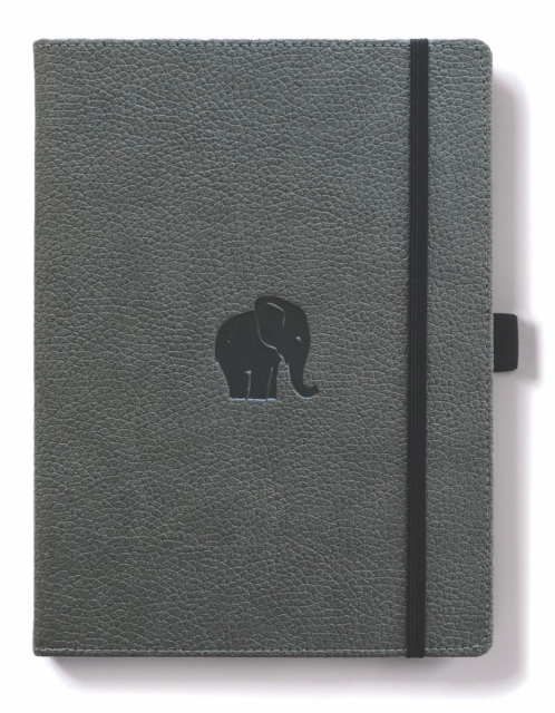 Dingbats A5+ Wildlife Grey Elephant Notebook - Plain, Paperback Book