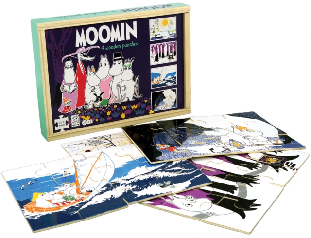 MOOMIN 4 WOODEN PUZZLES IN BOX NEW W TAM,  Book