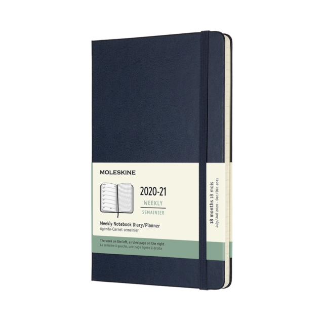 Moleskine 2021 18-Month Weekly Large Hardcover Diary : Sapphire Blue, Diary Book