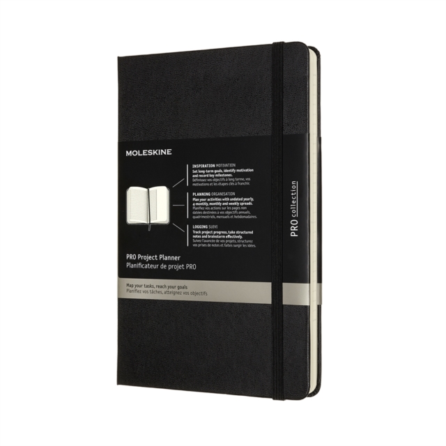 Moleskine Pro Project Planner 12 Months Large Black, Diary Book