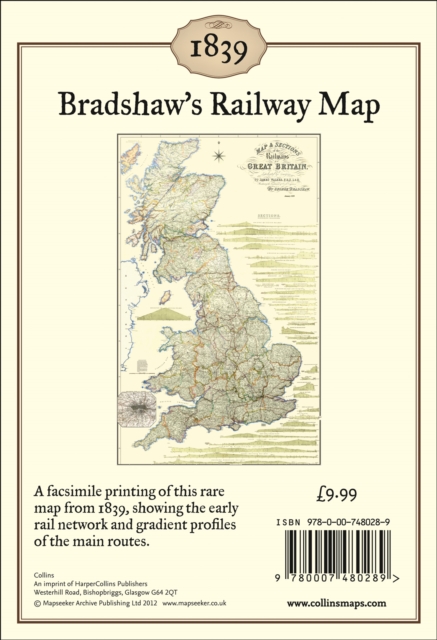 Bradshaw's Railway Map 1839 : Wall Map, Sheet map, flat Book