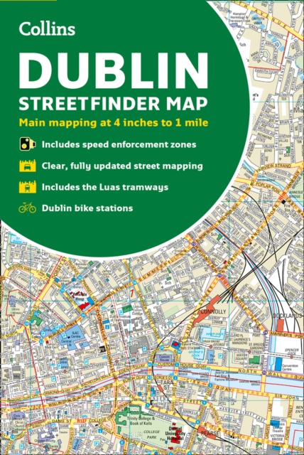Collins Dublin Streetfinder Colour Map : Ideal for Exploring, Sheet map, folded Book