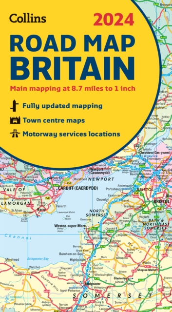 2024 Collins Road Map of Britain : Folded Road Map, Sheet map, folded Book