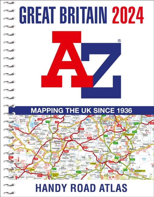 Great Britain A-Z Handy Road Atlas 2024 (A5 Spiral), Spiral bound Book