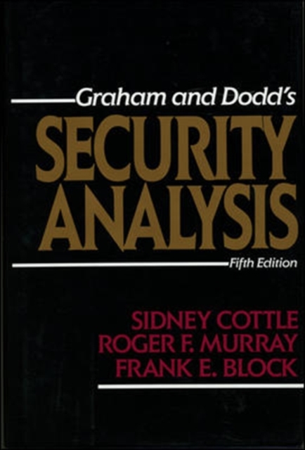 Security Analysis: Fifth Edition, Hardback Book