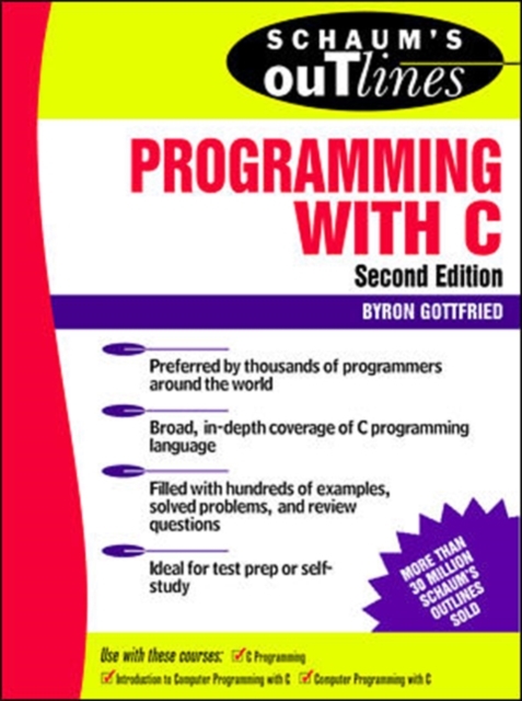 Schaum's Outline of Programming with C, Paperback / softback Book