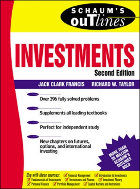Schaum's Outline of Investments, Paperback / softback Book