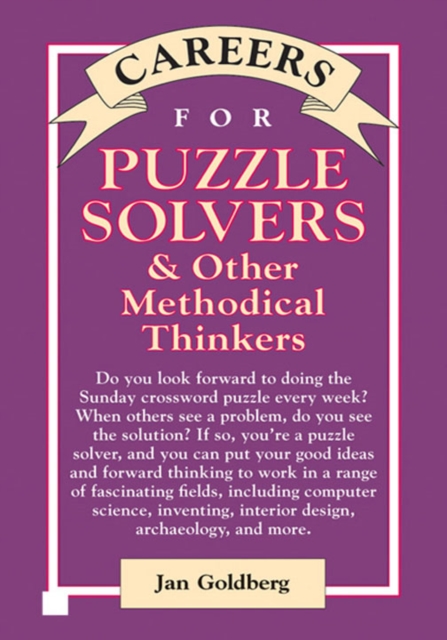 Careers for Puzzle Solvers & Other Methodical Thinkers, PDF eBook