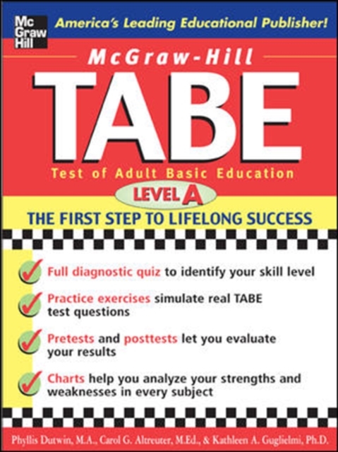 TABE : Test of Adult Basic Education : The First Step to Lifelong Success Level A, Paperback Book