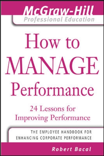 How to Manage Performance, Paperback / softback Book