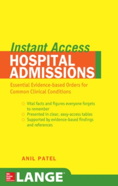LANGE Instant Access Hospital Admissions, Paperback / softback Book