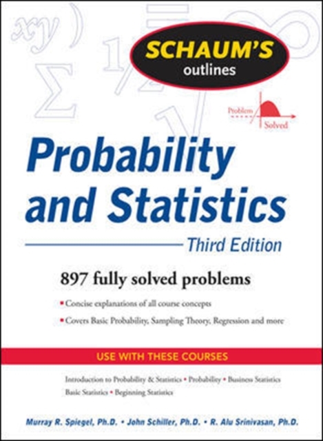 Schaum's Outline of Probability and Statistics, 3/E, EPUB eBook