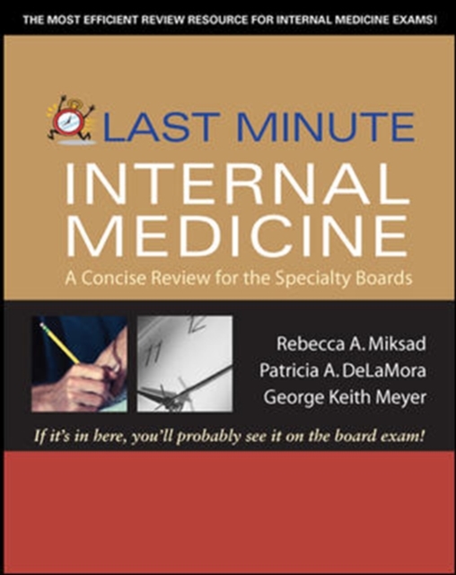 Last Minute Internal Medicine: A Concise Review for the Specialty Boards : A Concise Review for the Specialty Boards, EPUB eBook