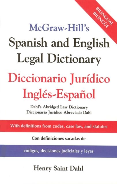 McGraw Hill's Spanish/English Legal Dict (PB) : Doccionario Juridico Ingles-Espanol, EPUB eBook