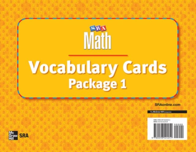 Number Worlds, Vocabulary Card Package I, Spiral bound Book