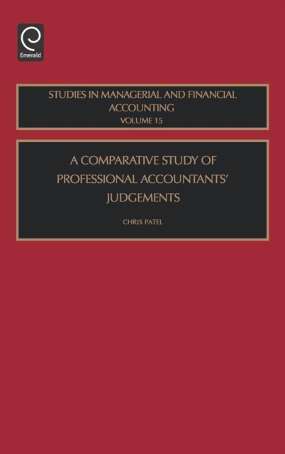 Comparative Study of Professional Accountants Judgements, PDF eBook