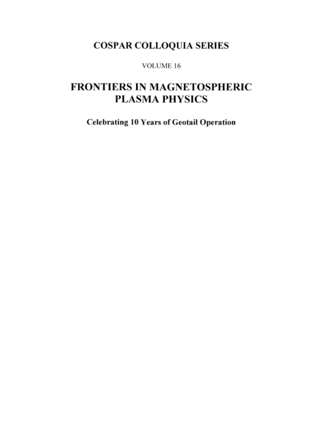 Frontiers in Magnetospheric Plasma Physics, PDF eBook