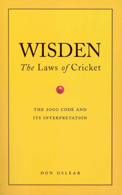 Wisden's The Laws Of Cricket, Paperback / softback Book