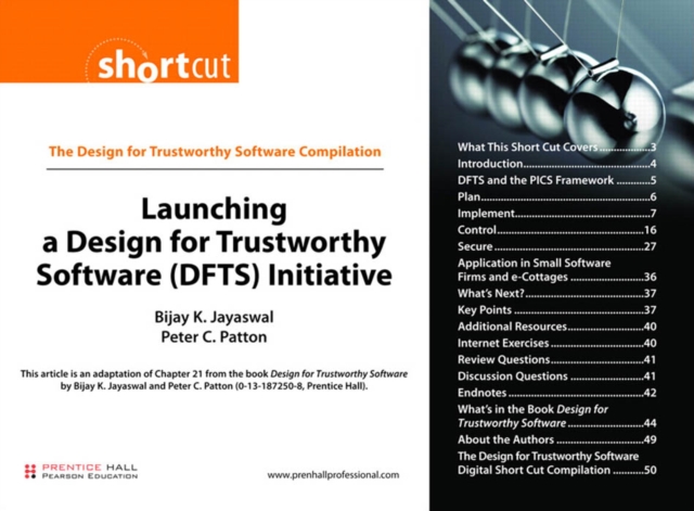 Launching a Design for Trustworthy Software (DFTS) Initiative (Digital Short Cut), PDF eBook