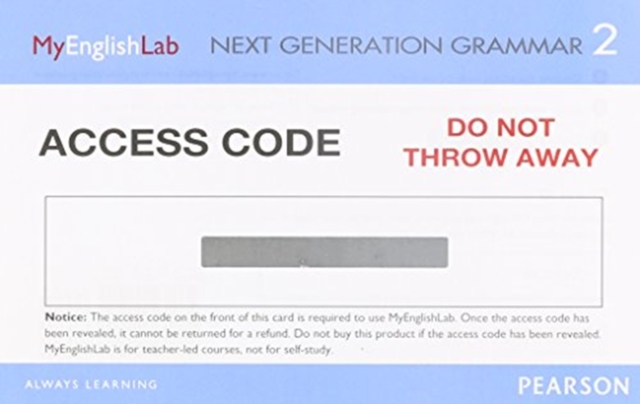 Next Generation Grammar 2 Student eText w/MyLab English, Digital product license key Book