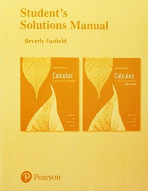 Student Solutions Manual for Calculus & Its Applications and Calculus & Its Applications, Brief Version, Paperback / softback Book