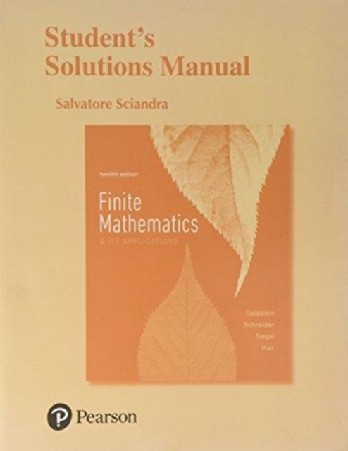 Student Solutions Manual for Finite Mathematics & Its Applications, Paperback / softback Book