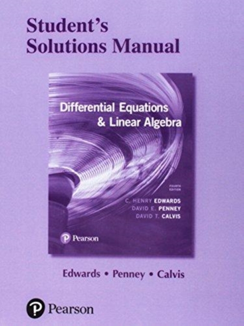 Student Solutions Manual for Differential Equations and Linear Algebra, Paperback / softback Book