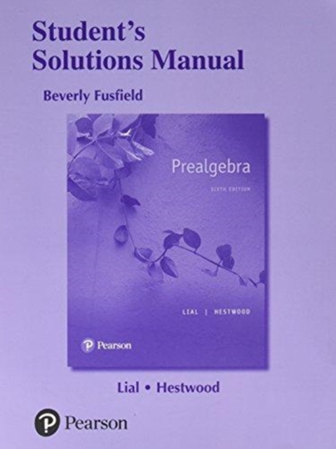 Student Solutions Manual for Prealgebra, Paperback / softback Book