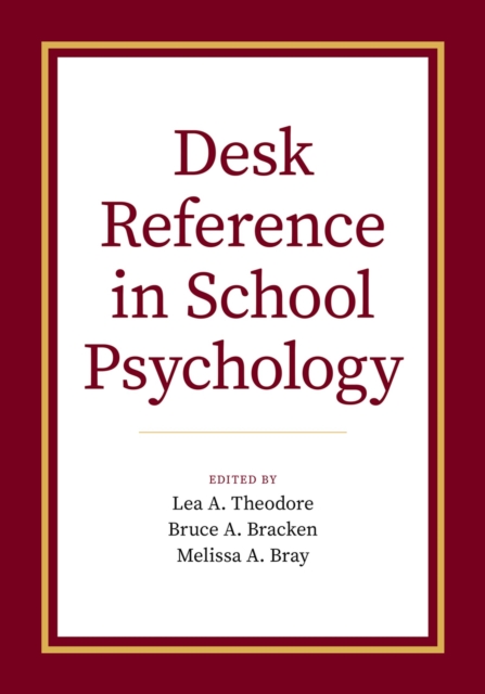 Desk Reference in School Psychology, EPUB eBook