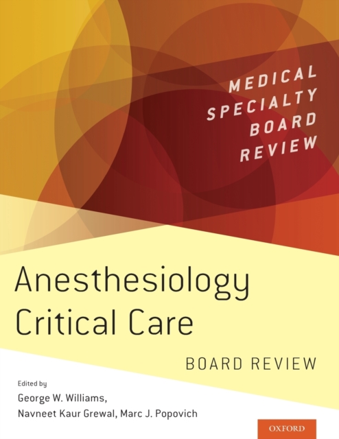 Anesthesiology Critical Care Board Review, Paperback / softback Book