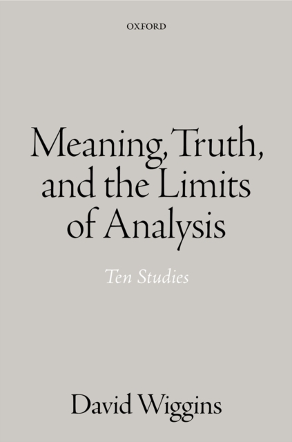 Meaning, Truth, and the Limits of Analysis : Ten Studies, EPUB eBook